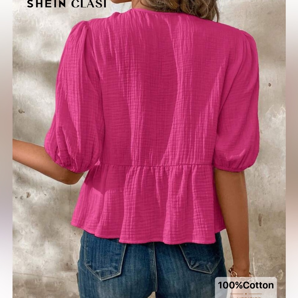 New hot pink blouse - Picture 3 of 4